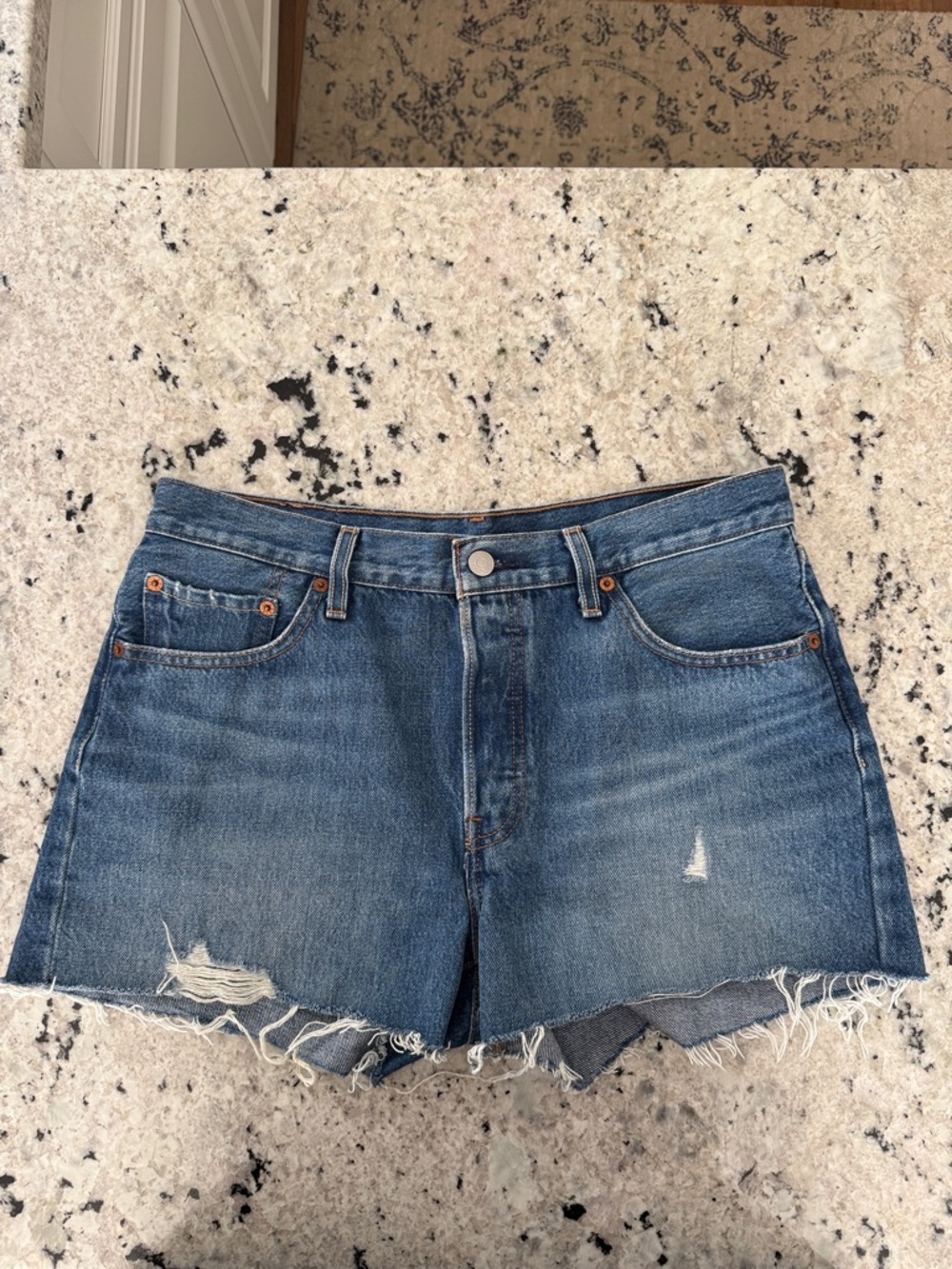 Levi’s 501 Blue Denim Cutoff Shorts